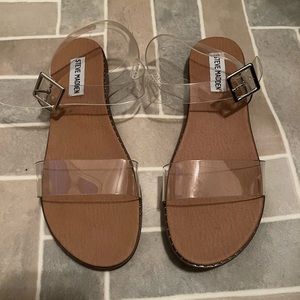 Steve Madden Clear Plastic Strappy Sandals
